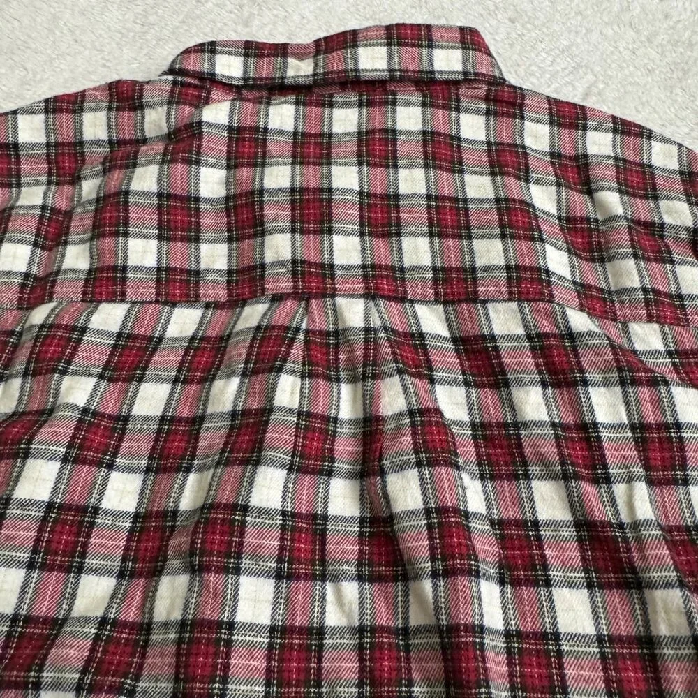Marine Layer Kendall womens shirt red plaid button down sz medium Collared - Picture 11 of 12